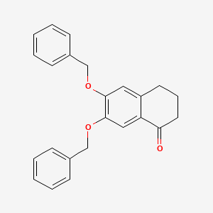 molecular formula C24H22O3 B14287749 1(2H)-Naphthalenone, 3,4-dihydro-6,7-bis(phenylmethoxy)- CAS No. 119034-87-6