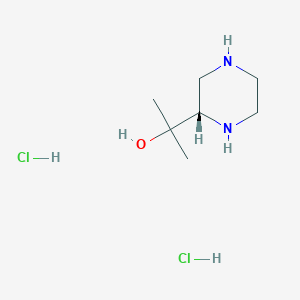 molecular formula C7H18Cl2N2O B1428775 (S)-2-(piperazin-2-yl)propan-2-ol dihydrochloride CAS No. 1319591-13-3