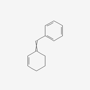 molecular formula C13H14 B14287767 [(Cyclohex-2-en-1-ylidene)methyl]benzene CAS No. 119395-61-8