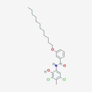molecular formula C26H35Cl2NO3 B14287773 N-(3,5-Dichloro-2-hydroxy-4-methylphenyl)-3-(dodecyloxy)benzamide CAS No. 120370-30-1