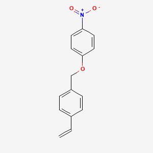 molecular formula C15H13NO3 B14287829 1-Ethenyl-4-[(4-nitrophenoxy)methyl]benzene CAS No. 125038-81-5