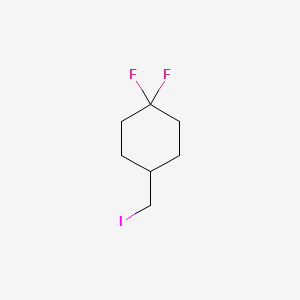 molecular formula C7H11F2I B1428784 1,1-Difluoro-4-(iodomethyl)cyclohexane CAS No. 476415-02-8