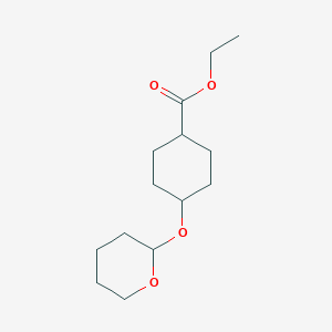 molecular formula C14H24O4 B1428785 Cyclohexanecarboxylic acid, 4-[(tetrahydro-2H-pyran-2-yl)oxy]-, ethyl ester CAS No. 1312478-77-5