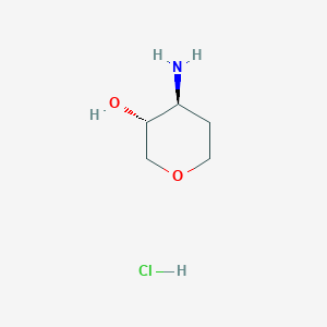 molecular formula C5H12ClNO2 B1428786 (3R,4S)-4-aminooxan-3-ol hydrochloride CAS No. 1096594-11-4