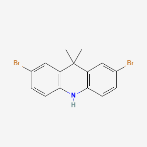 B1428789 2,7-Dibromo-9,9-dimethyl-9,10-dihydroacridine CAS No. 1333316-35-0