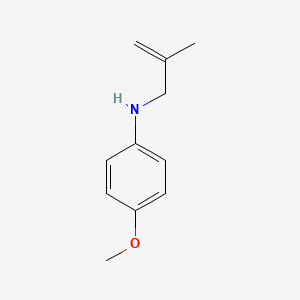 molecular formula C11H15NO B14287915 Benzenamine, 4-methoxy-N-(2-methyl-2-propenyl)- CAS No. 139944-57-3