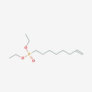 molecular formula C12H25O3P B14287923 Phosphonic acid, 7-octenyl-, diethyl ester CAS No. 129065-10-7