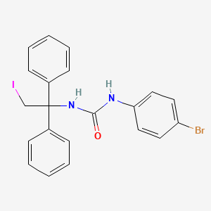 molecular formula C21H18BrIN2O B14287942 N-(4-Bromophenyl)-N'-(2-iodo-1,1-diphenylethyl)urea CAS No. 136863-93-9
