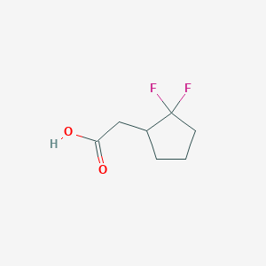 molecular formula C7H10F2O2 B1428795 2-(2,2-Difluorocyclopentyl)acetic acid CAS No. 1532703-00-6