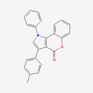 molecular formula C24H17NO2 B14287989 3-(4-Methylphenyl)-1-phenyl[1]benzopyrano[4,3-b]pyrrol-4(1H)-one CAS No. 141367-39-7