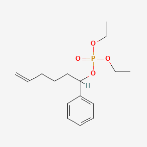 molecular formula C16H25O4P B14288004 Diethyl 1-phenylhex-5-EN-1-YL phosphate CAS No. 138971-29-6