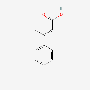 molecular formula C12H14O2 B1428801 3-(4-Methylphenyl)pent-2-enoic acid CAS No. 21758-09-8