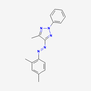 molecular formula C17H17N5 B14288025 4-[(E)-(2,4-Dimethylphenyl)diazenyl]-5-methyl-2-phenyl-2H-1,2,3-triazole CAS No. 137589-20-9