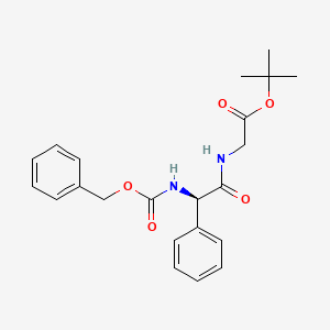 molecular formula C22H26N2O5 B1428806 (R)-tert-butyl 2-(2-(benzyloxycarbonylamino)-2-phenylacetamido)acetate CAS No. 439088-73-0