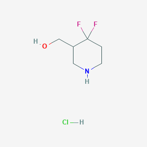 molecular formula C6H12ClF2NO B1428807 (4,4-二氟哌啶-3-基)甲醇盐酸盐 CAS No. 1331775-99-5
