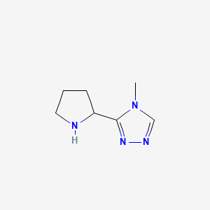 molecular formula C7H12N4 B1428809 4-methyl-3-(pyrrolidin-2-yl)-4H-1,2,4-triazole CAS No. 1247079-34-0