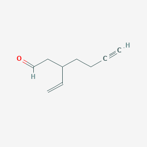 molecular formula C9H12O B14288095 3-Ethenylhept-6-ynal CAS No. 116145-19-8