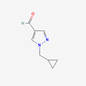 molecular formula C8H10N2O B1428811 1-Cyclopropylmethyl-1H-pyrazole-4-carbaldehyde CAS No. 1082065-99-3