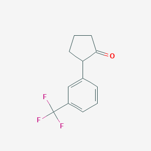 B1428813 2-[3-(Trifluoromethyl)phenyl]cyclopentan-1-one CAS No. 1344328-00-2
