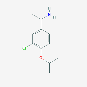 molecular formula C11H16ClNO B1428814 1-[3-Chloro-4-(propan-2-yloxy)phenyl]ethan-1-amine CAS No. 790599-41-6