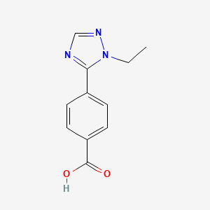 molecular formula C11H11N3O2 B1428816 4-(1-ethyl-1H-1,2,4-triazol-5-yl)benzoic acid CAS No. 1341530-48-0