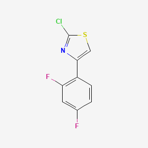 molecular formula C9H4ClF2NS B1428817 2-Chloro-4-(2,4-difluorophenyl)thiazole CAS No. 1188123-03-6