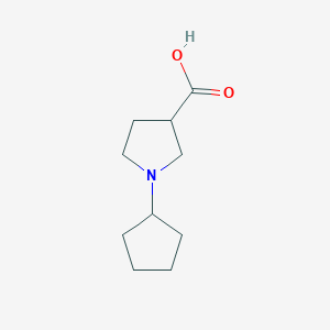 molecular formula C10H17NO2 B1428818 1-Cyclopentylpyrrolidine-3-carboxylic acid CAS No. 1343000-59-8