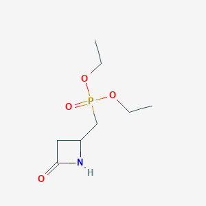 molecular formula C8H16NO4P B14288193 Diethyl [(4-oxoazetidin-2-yl)methyl]phosphonate CAS No. 116139-39-0