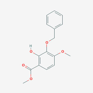 molecular formula C16H16O5 B14288195 Methyl 3-(benzyloxy)-2-hydroxy-4-methoxybenzoate CAS No. 114006-76-7