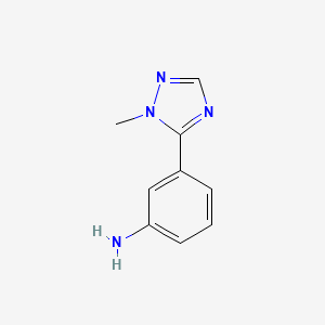 molecular formula C9H10N4 B1428820 3-(1-甲基-1H-1,2,4-三唑-5-基)苯胺 CAS No. 1248012-91-0