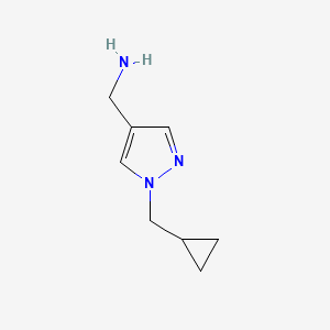 molecular formula C8H13N3 B1428824 [1-(cyclopropylmethyl)-1H-pyrazol-4-yl]methanamine CAS No. 1282221-77-5