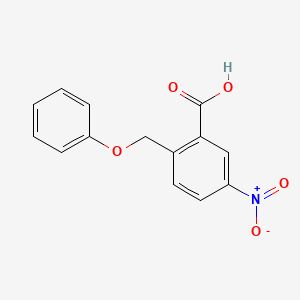 molecular formula C14H11NO5 B14288255 5-Nitro-2-(phenoxymethyl)benzoic acid CAS No. 129229-78-3