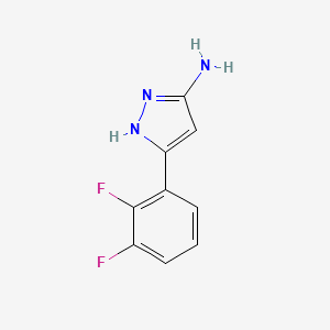 molecular formula C9H7F2N3 B1428827 3-(2,3-difluorophenyl)-1H-pyrazol-5-amine CAS No. 1384537-81-8