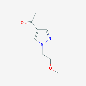 molecular formula C8H12N2O2 B1428829 1-(1-(2-methoxyethyl)-1H-pyrazol-4-yl)ethan-1-one CAS No. 1341830-27-0