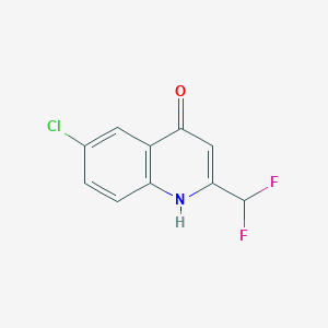 molecular formula C10H6ClF2NO B1428831 6-Chloro-2-(difluoromethyl)-1,4-dihydroquinolin-4-one CAS No. 1339490-19-5