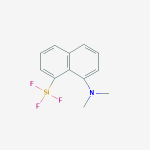molecular formula C12H12F3NSi B14288327 N,N-Dimethyl-8-(trifluorosilyl)naphthalen-1-amine CAS No. 121497-40-3