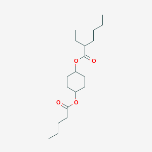 molecular formula C19H34O4 B14288352 4-(Pentanoyloxy)cyclohexyl 2-ethylhexanoate CAS No. 114390-51-1