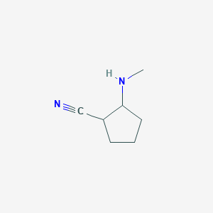 molecular formula C7H12N2 B1428837 2-(Methylamino)cyclopentane-1-carbonitrile CAS No. 1342670-70-5