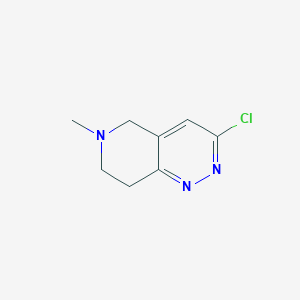 molecular formula C8H10ClN3 B1428838 3-chloro-6-methyl-5H,6H,7H,8H-pyrido[4,3-c]pyridazine CAS No. 1342382-46-0