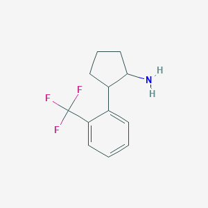 molecular formula C12H14F3N B1428839 2-[2-(Trifluoromethyl)phenyl]cyclopentan-1-amine CAS No. 1343819-12-4