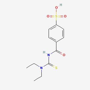 molecular formula C12H16N2O4S2 B14288432 4-[(Diethylcarbamothioyl)carbamoyl]benzene-1-sulfonic acid CAS No. 138369-64-9