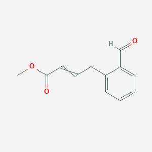 molecular formula C12H12O3 B14288490 Methyl 4-(2-formylphenyl)but-2-enoate CAS No. 139086-78-5