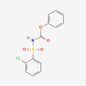 molecular formula C13H10ClNO4S B14288502 Phenyl (2-chlorobenzene-1-sulfonyl)carbamate CAS No. 137352-57-9