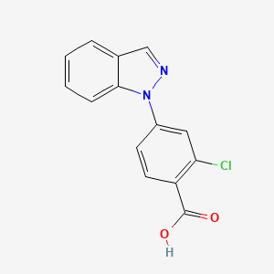 molecular formula C14H9ClN2O2 B1428856 2-chloro-4-(1H-indazol-1-yl)benzoic acid CAS No. 530091-91-9