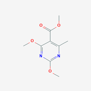 molecular formula C9H12N2O4 B14288594 Methyl 2,4-dimethoxy-6-methylpyrimidine-5-carboxylate CAS No. 119140-24-8