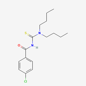 molecular formula C16H23ClN2OS B14288604 4-Chloro-N-(dibutylcarbamothioyl)benzamide CAS No. 138370-65-7