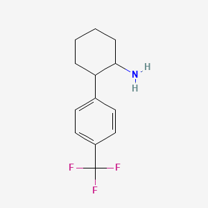 molecular formula C13H16F3N B1428863 2-[4-(Trifluoromethyl)phenyl]cyclohexan-1-amine CAS No. 1375473-81-6