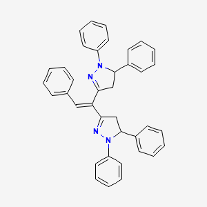 molecular formula C38H32N4 B14288636 3,3'-(2-Phenylethene-1,1-diyl)bis(1,5-diphenyl-4,5-dihydro-1H-pyrazole) CAS No. 141391-52-8