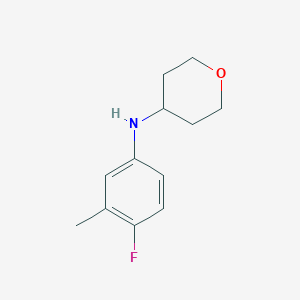 molecular formula C12H16FNO B1428865 N-(4-fluoro-3-methylphenyl)oxan-4-amine CAS No. 1342996-02-4