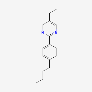 molecular formula C16H20N2 B14288685 Pyrimidine, 2-(4-butylphenyl)-5-ethyl- CAS No. 116556-49-1